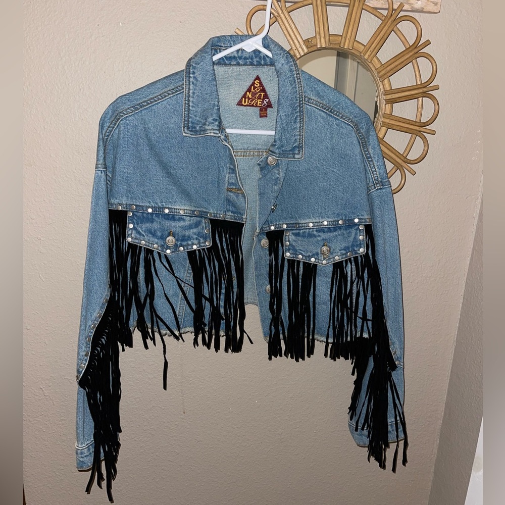 Cropped Fringe Jacket